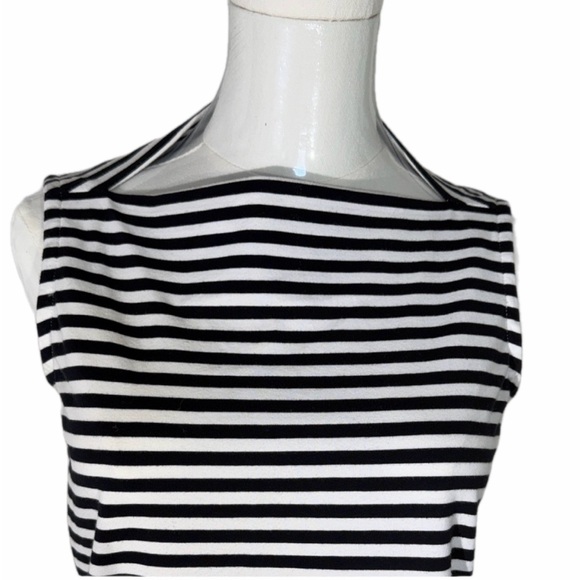 Brooke Street Kate Spade Black and White Striped Sleeveless Knit Dress Size XS - Picture 3 of 5